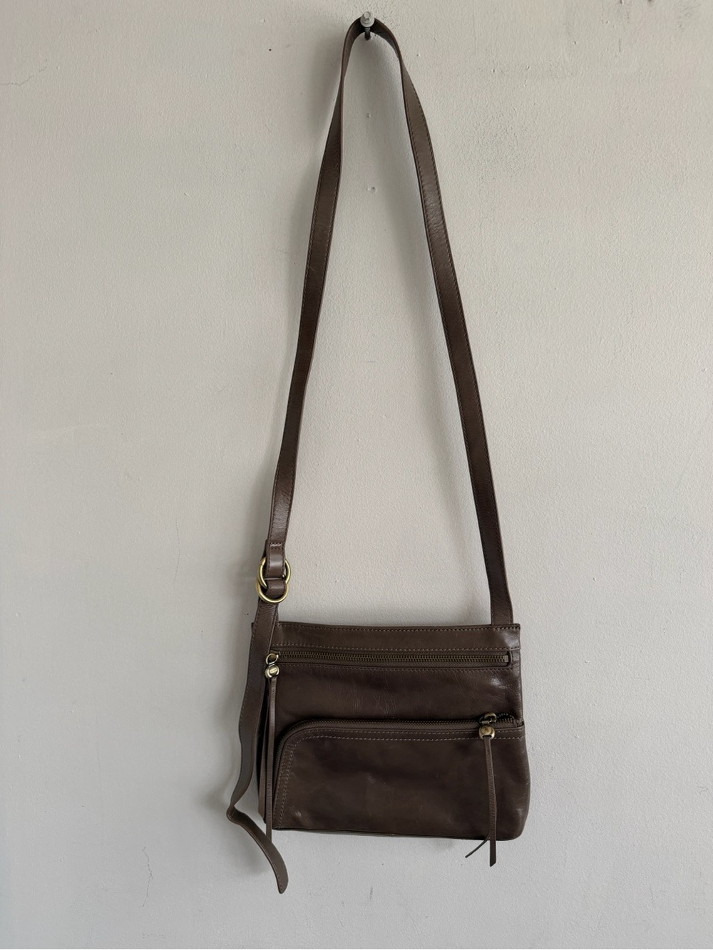 HOBO Chocolate Brown Leather Crossbody Bag - Picture 8 of 8